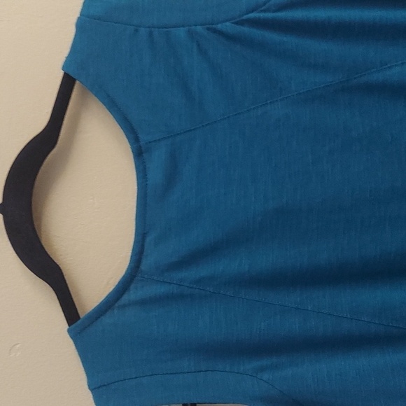 NEW AVENUE Fit-n-Flare Sleeveless Tank in Mykonos Blue sz 14 - Picture 9 of 12